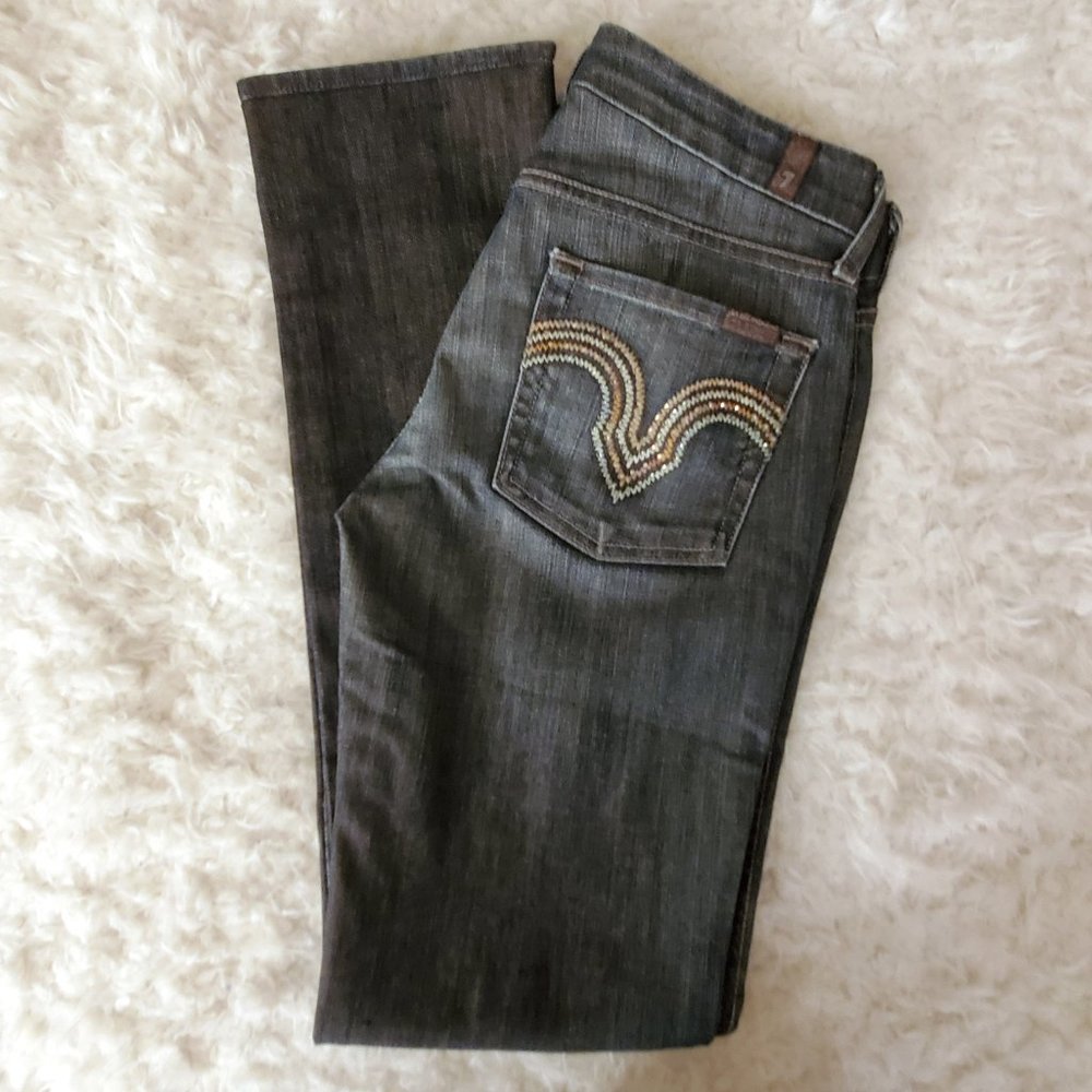7 For All Mankind Kate w/Crystal Detail Jeans - Picture 6 of 8